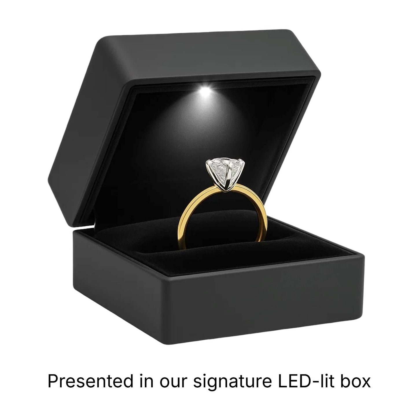 1.50Ct Cushion Lab Grown IGI G/VS1 Diamond Ring in 14K Yellow Gold